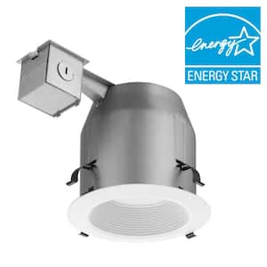 5 in. Matte White Recessed Baffle Integrated LED Lighting Kit