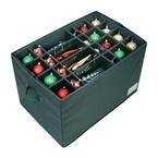 16 in. H Green Polyester Ornament Storage Box (96-Ornaments)