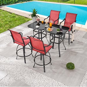 6-Piece Square Metal Outdoor Dining Set