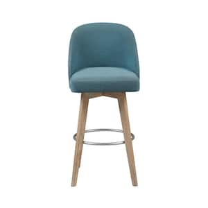 Walsh 30 in. Blue Wood Bar Stool