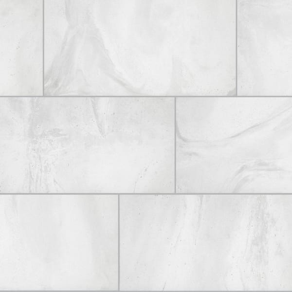 Stonewall White Rectified 12 in. x 24 in. Porcelain Floor and Wall Tile (13.3 sq. ft./ case)