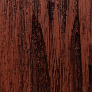 3 in. x 6 in. Garage Door Composite Material Sample in Pecky Cypress Species with Walnut Finish