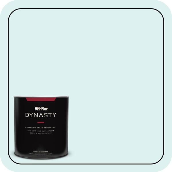 BEHR DYNASTY 1 qt. #500C-2 Aqua Pura Matte Interior Stain-Blocking Paint & Primer