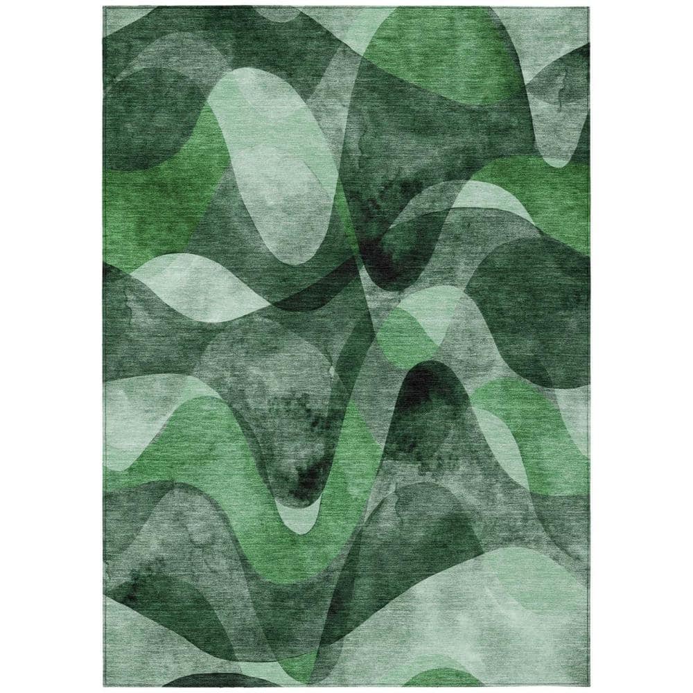 Fern Green 8 ft. x 10 ft. Woven Abstract Polyester Rectangle Indoor/Outdoor Area Rug price history on PriceWatchPro