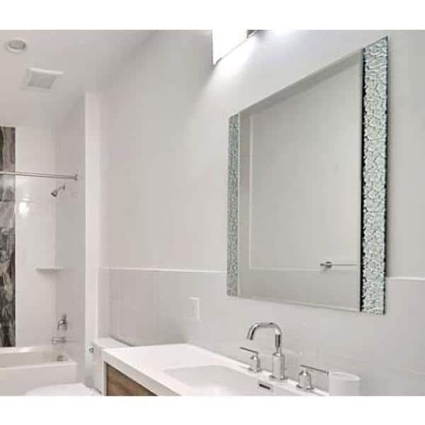 Medium Frameless Rectangular Bathroom Vanity Mirror
