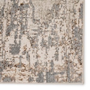 Aiza Gray/Taupe 8 ft. x 8 ft. Round Rug