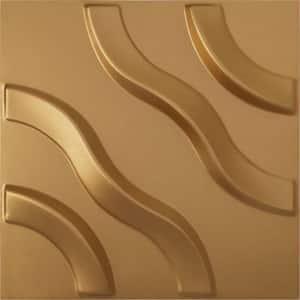 11-7/8"W x 11-7/8"H Lane EnduraWall Decorative 3D Wall Panel, Gold (Covers 0.98 Sq.Ft.)