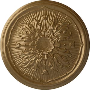 15-3/4 in. x 5/8 in. Lupton Urethane Ceiling Medallion (Fits Canopies upto 1-1/8 in.), Pale Gold