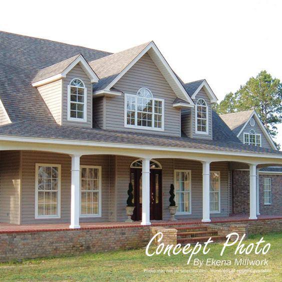 9' Gloss White Powder Coat Aluminum Square Column with Capital & Base