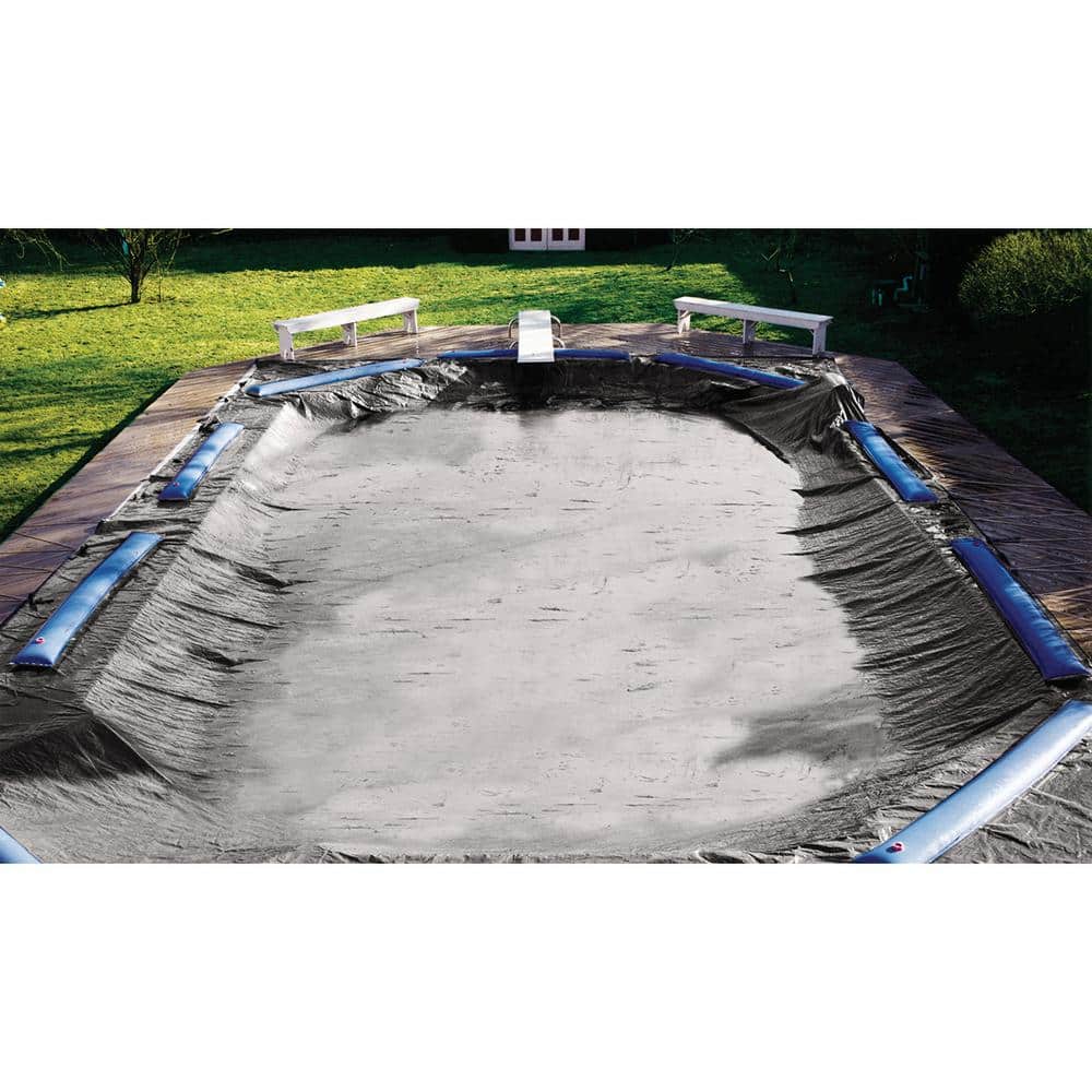 Super Deluxe Silver 16' x 32' Rectangular Winter Pool Cover
