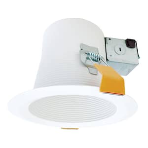 CEZ 6 in. White Recessed Light EZ-Trim Shallow Canless E26 Lamp-Based Direct Mount