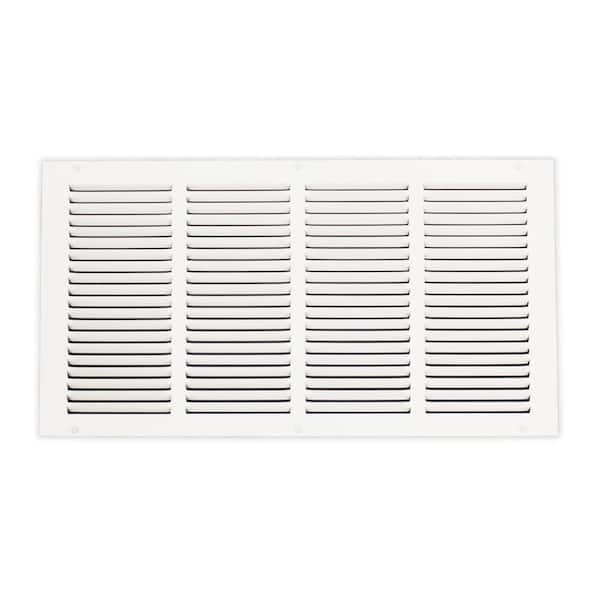 Everbilt 20 in. x 10 in. Steel Return Air Grille in White 71-12010WH ...