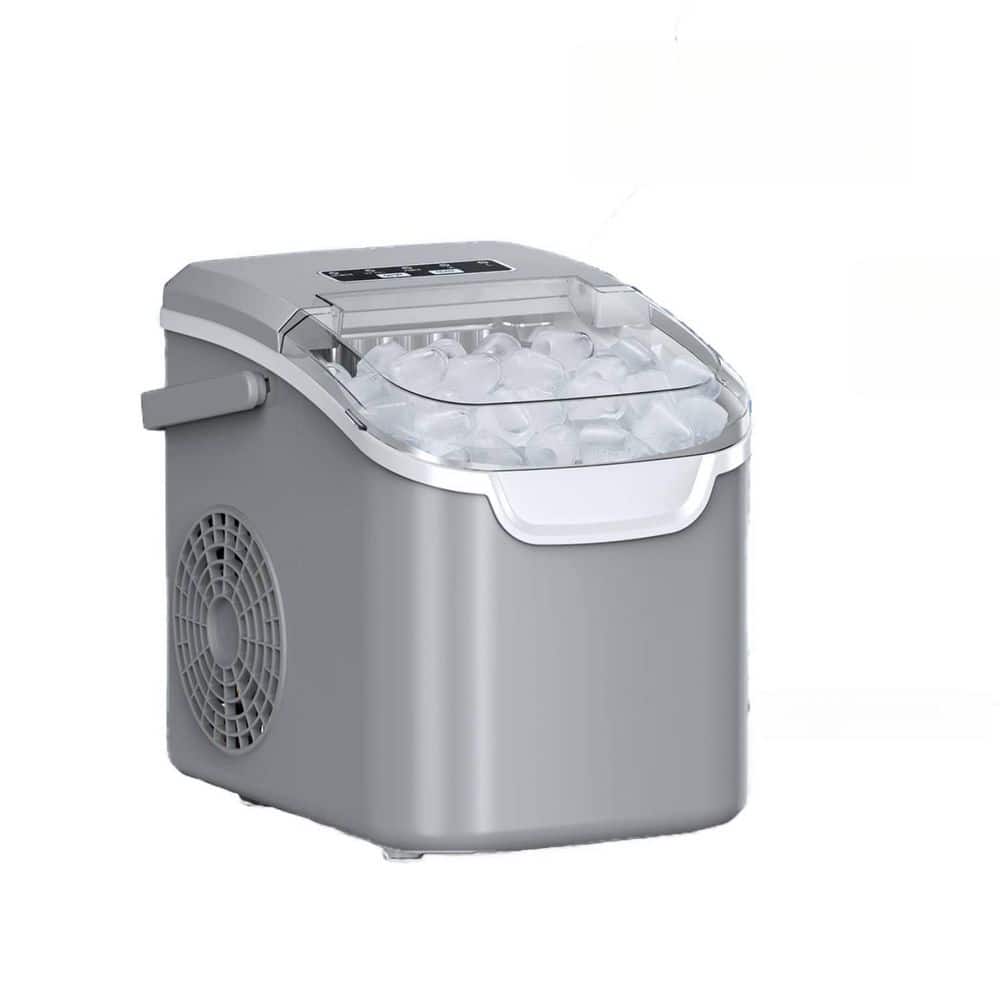 8.66 in. 26 lb. Portable Ice Maker Bullet Ice Machine with Selectable Ice Size in Gray price history on PriceWatchPro