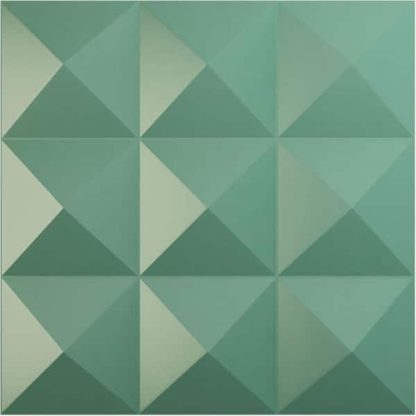 Ekena Millwork 11-7/8"W x 11-7/8"H Benson EnduraWall Decorative 3D Wall Panel, Sea Mist (12-Pack for 11.76 Sq.Ft.)