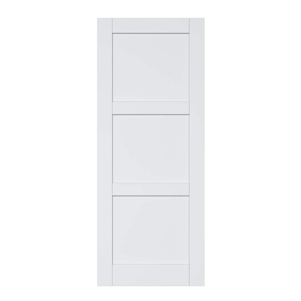 ARK DESIGN 32 in. x 80 in. 3-Lite Paneled Blank Solid Core Composite ...