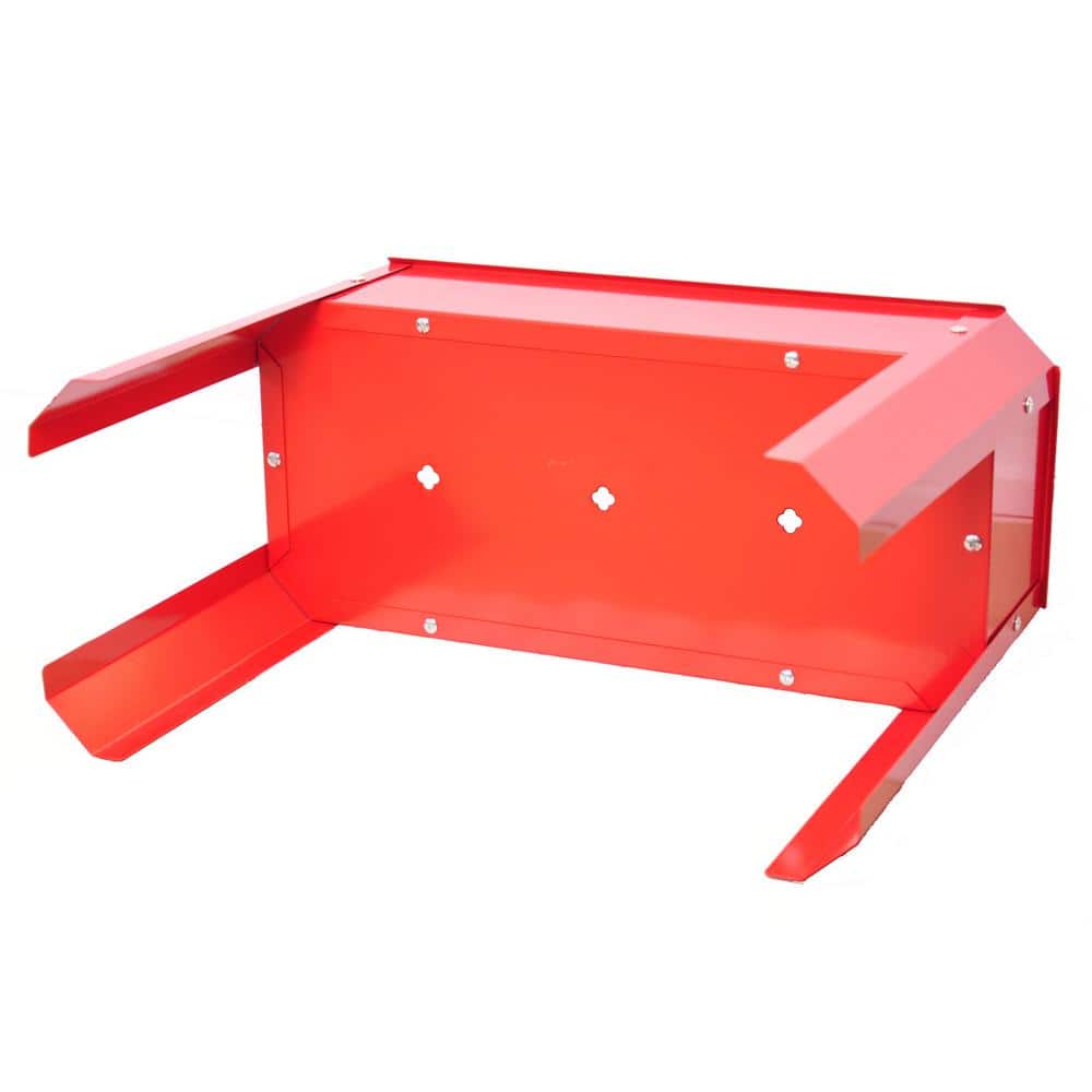 Red Galvanized Steel Elevated Garden Bed with Drainage System