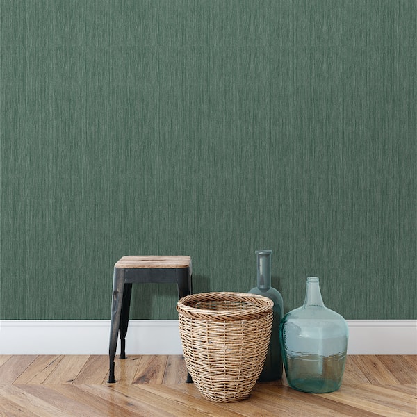 Rafia Grasscloth Emerald Wallpaper