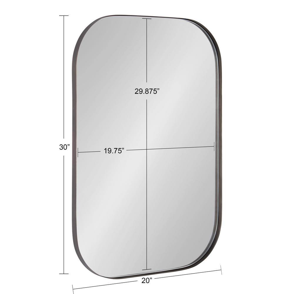 Bronze Rounded Rectangular Wall Mirror for Vanity