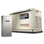 Generac 22 000 Watt Dual Fuel Air Cooled Whole House Home Standby Generator Smart Home Monitoring 200 AMP Transfer Switch 7043 The Home Depot