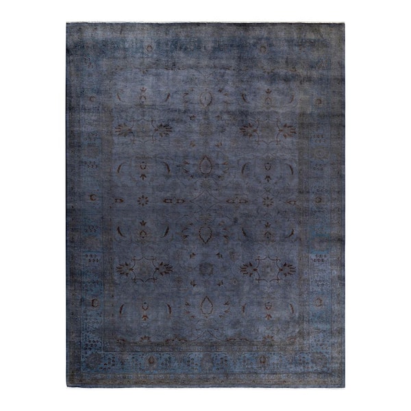 Chloe & Olivia Home Overdyed Gray 9 ft. 1 in. x 12 ft. 1 in. Wool Indoor Area Rug