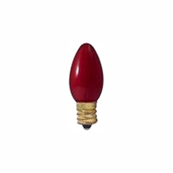 Bulbrite 7-Watt C9 Ceramic Red Dimmable Incandescent Light Bulb (50-Pack)