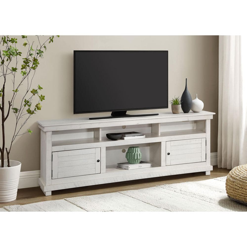 Coaster Payne Distressed White TV Stand Media Console Fits TV's up