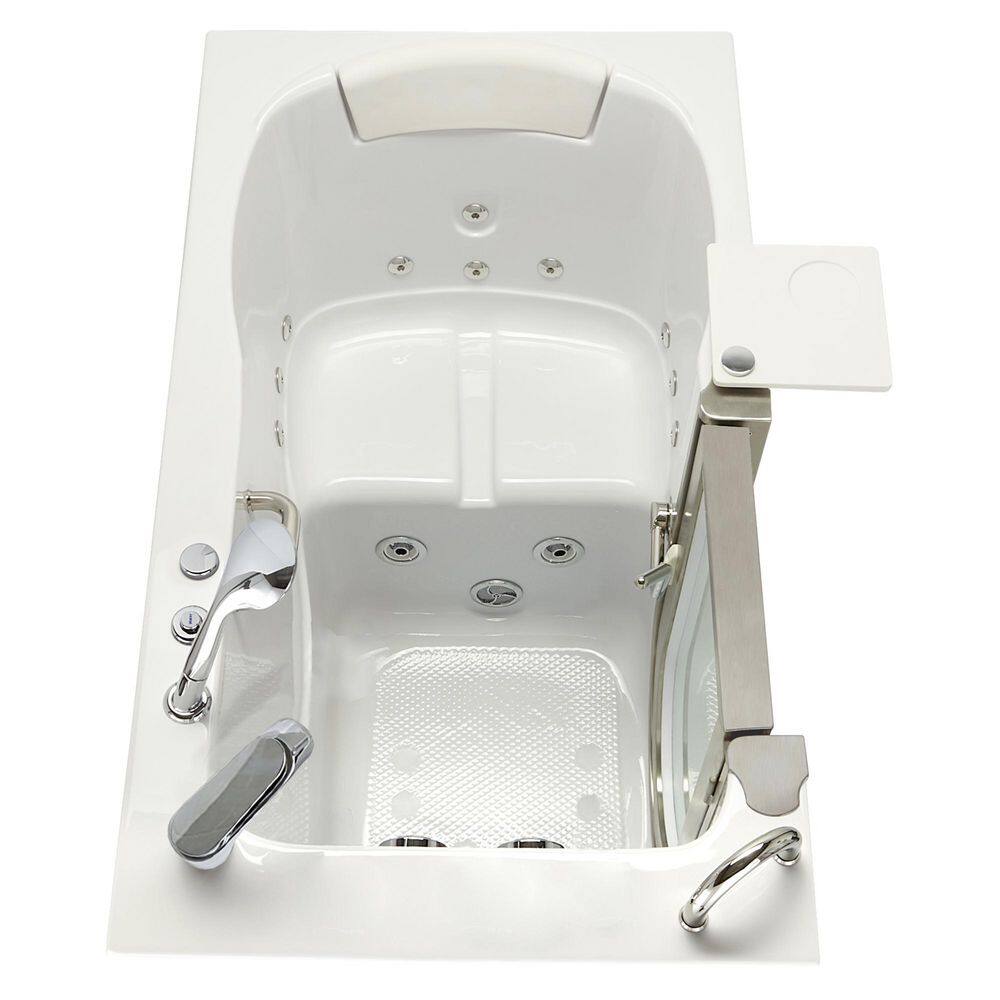 52'' White Acrylic Walk-In Bathtub with Left Door