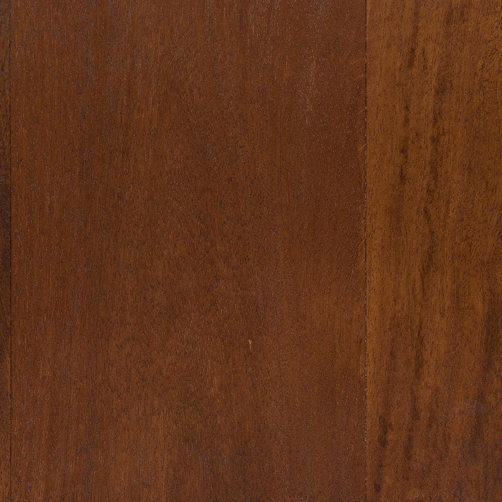 43.5" Chestnut & Black Round Wood-Metal Coffee Table