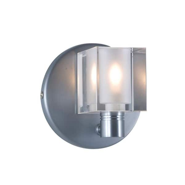 JESCO Lighting 1-Light Low-Voltage Crystal Companion Wall Sconce with Cube