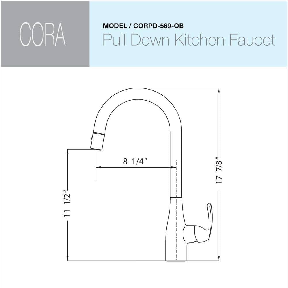 Oil Rubbed Bronze Pull Down Kitchen Faucet with Ceramic Disc Valve