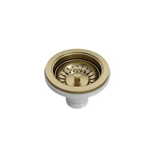 Stainless Steel Sink Strainer for Fireclay Kitchen Sinks in Brushed Gold