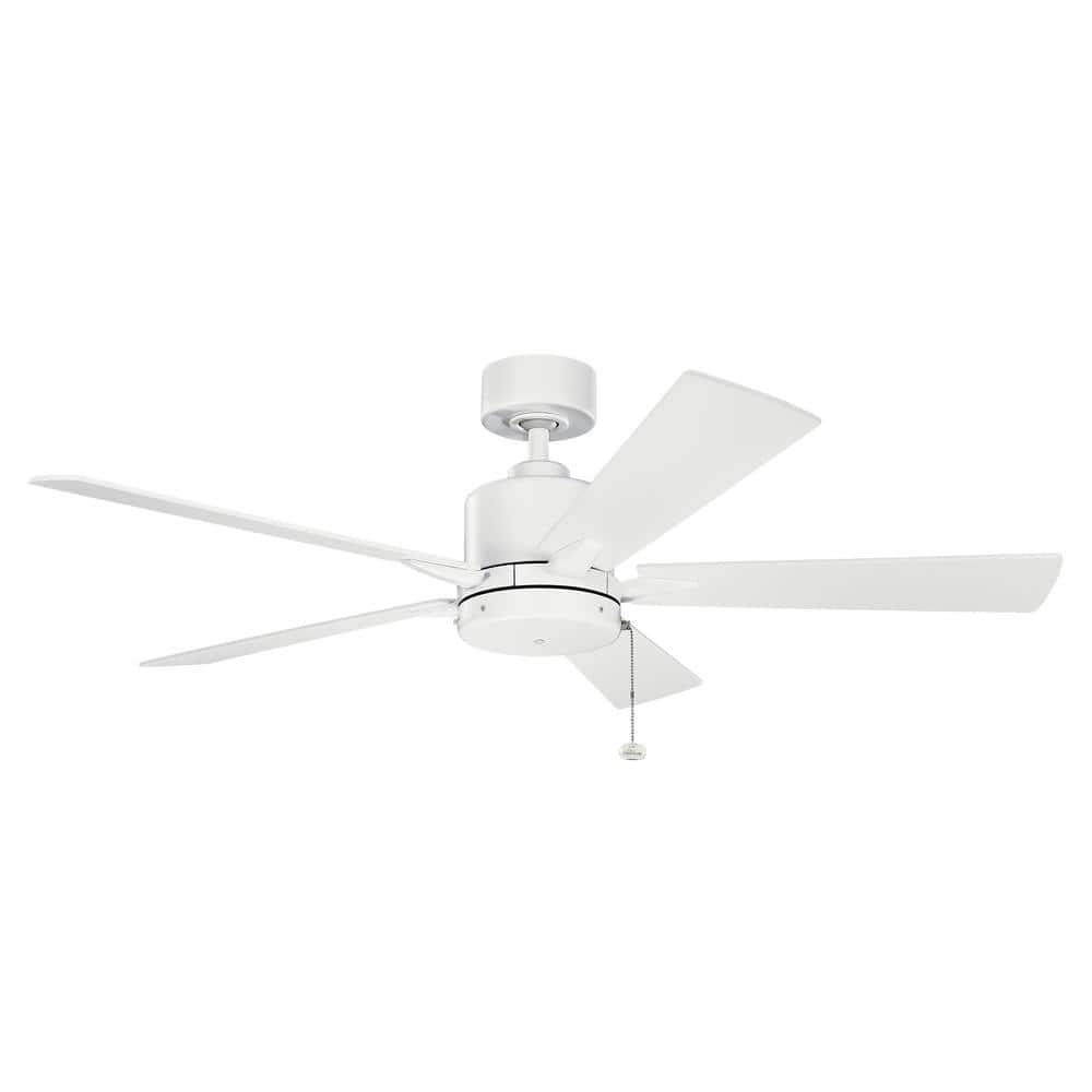 Lucian II 52 in. Indoor Matte White Downrod Mount Ceiling Fan with Pull Chain for Bedrooms or Living Rooms price history on PriceWatchPro