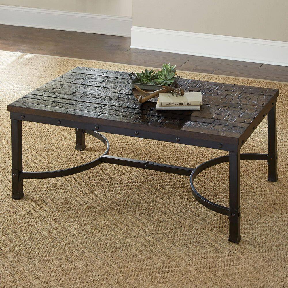 Ambrose 48 in. Brown Rectangle Wood Coffee Table