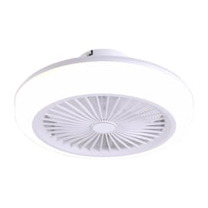 18 in. Integrated LED Indoor White Modern 3-Speed RGB Ceiling Fan with Light and Remote