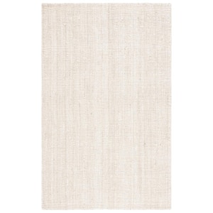 Natural Fiber Ivory 2 ft. x 5 ft. Woven Cross Stitch Area Rug
