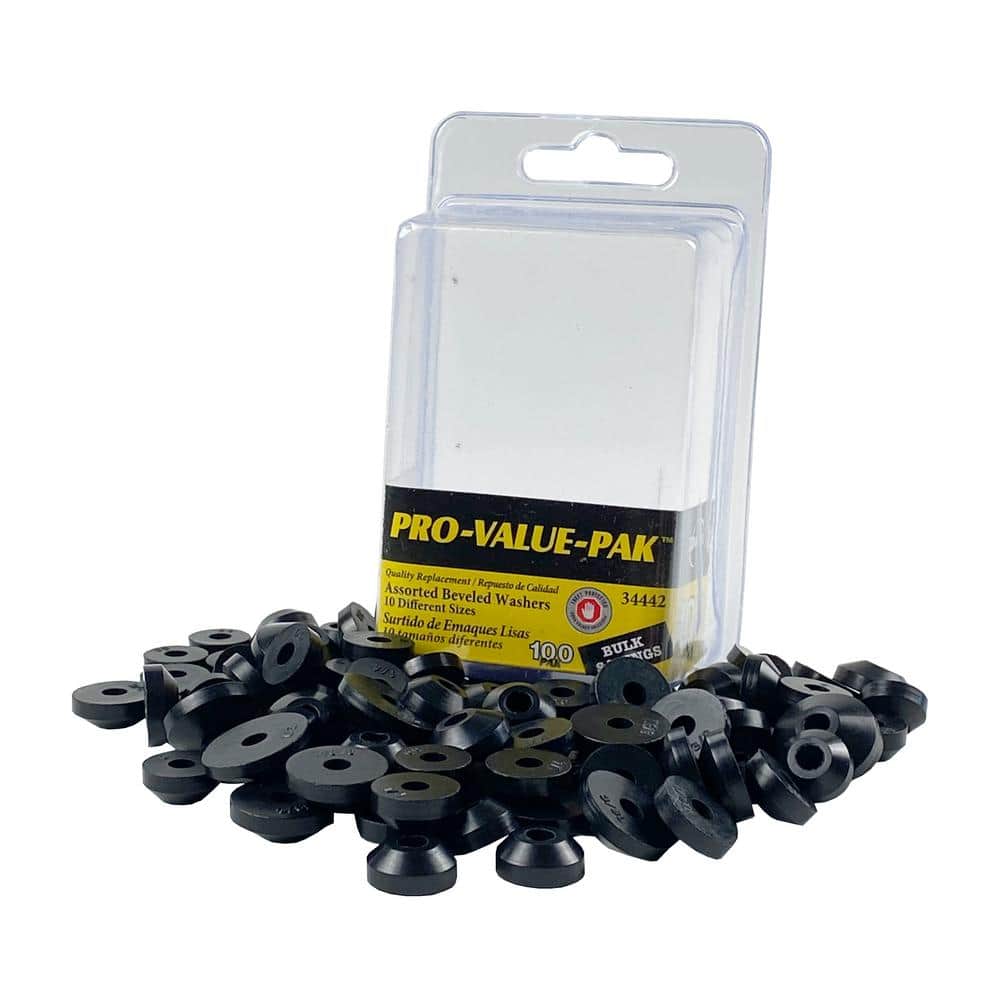 Assorted Beveled Washers Kit (100-Piece) price history on PriceWatchPro