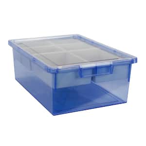 Bin/ Tote/ Tray Divider Kit - Double Depth 6" Bin in Tinted Blue - 1 pack
