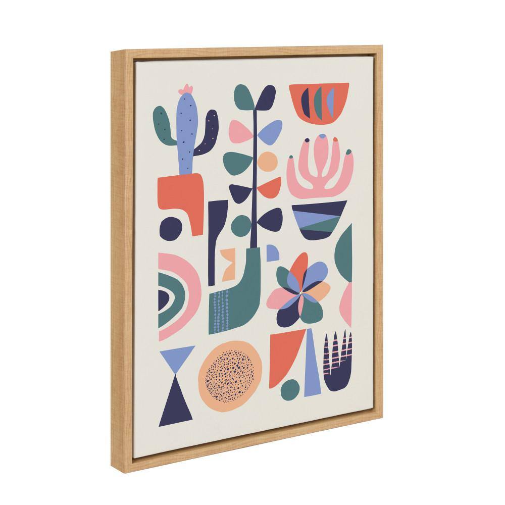 Mid-Century Modern Abstract Succulent Canvas Wall Art