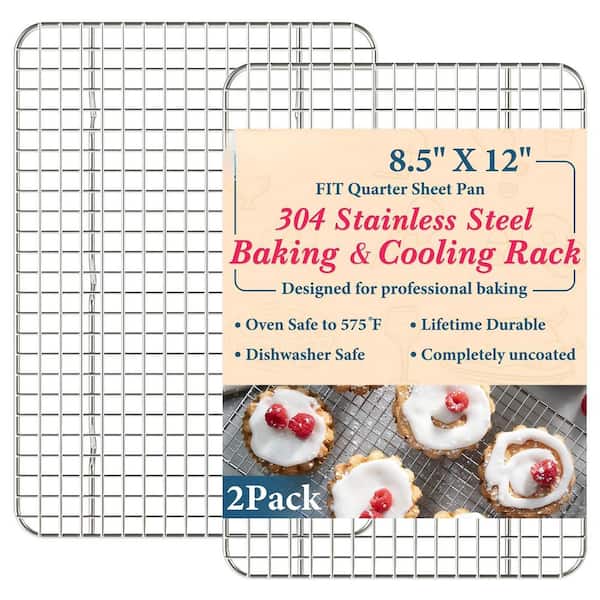 8.5 in. x 12 in. Stainless Steel Heavy Duty Baking Rack, Cooling Racks for Cooking and Baking