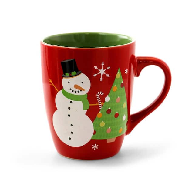 Gibson Home Holiday Santa 15 Oz. Funky Shape Mug, Glasses & Drinkware, Household