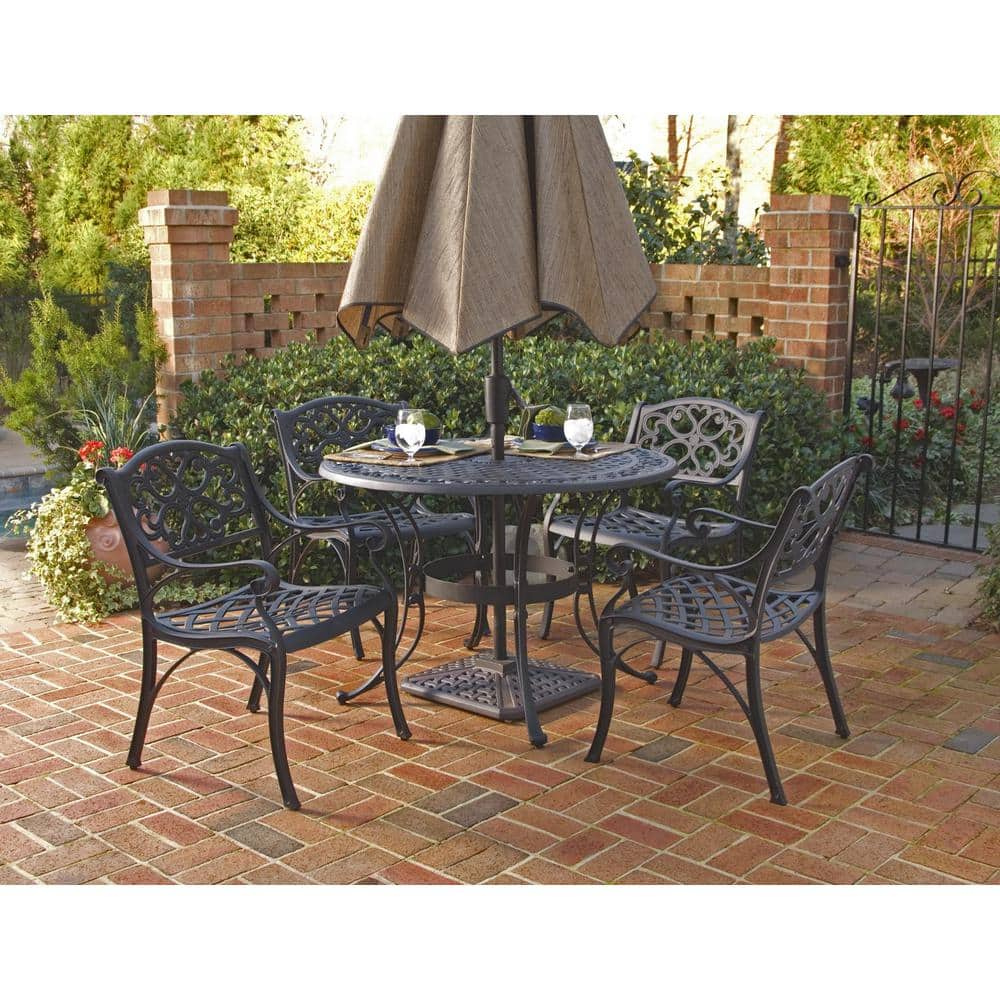 black cast iron patio set