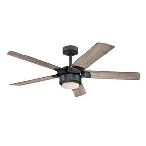 Morris 52 in. LED Iron Ceiling Fan with Light Fixture and Remote Control
