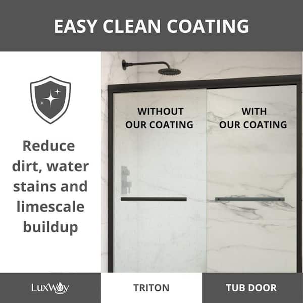 LuxWay Triton 44 in. W x 55 in. H Bi Fold Framed Bath Screen LuxWay Triton 44 in. W x 55 in. H Bi Fold Framed Bath Screen