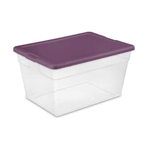 56 qt. Stackable Storage Tote Organizing Containers with Lid (32-Pack)