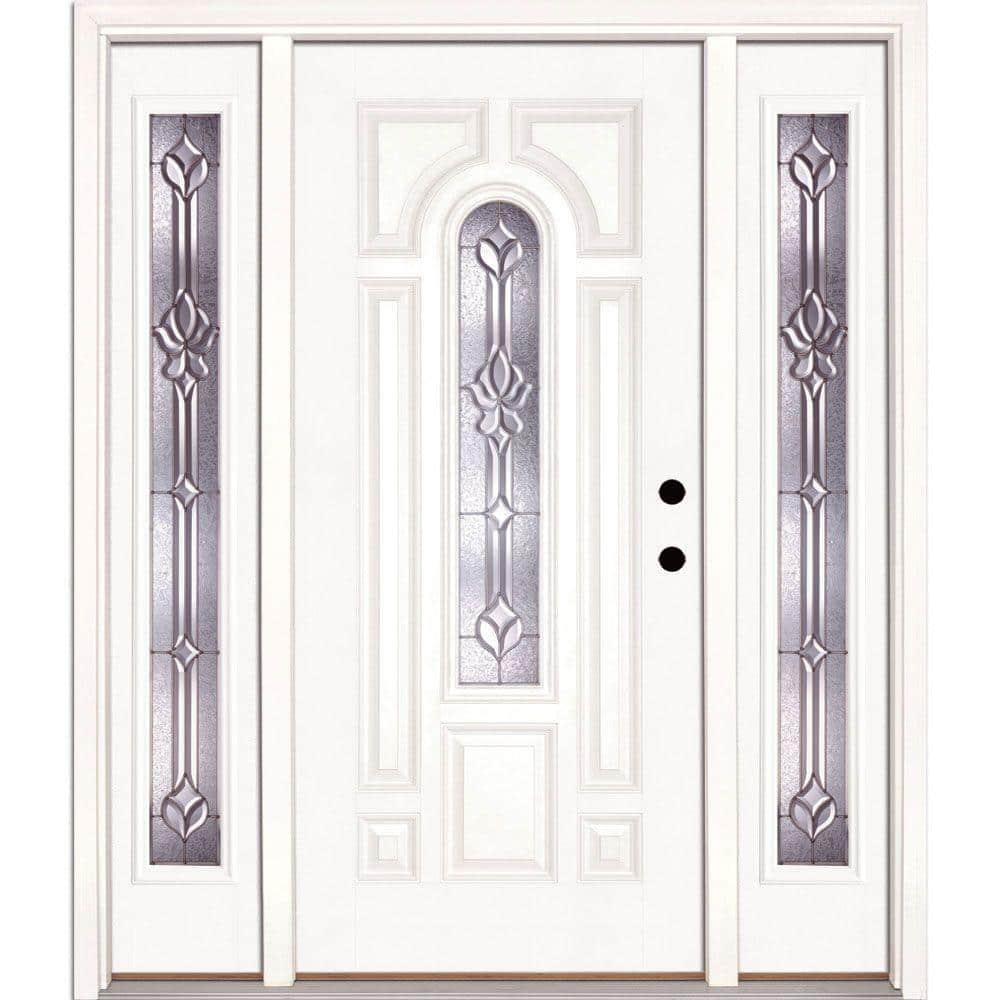 59.5 in.x81.625 in. Medina Zinc Center Arch Lite Unfinished Smooth Left-Han