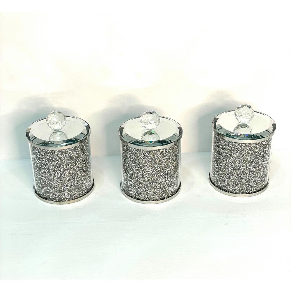 Amazing Rugs Ambrose Exquisite Three Glass Canister Set in Gift Box ...