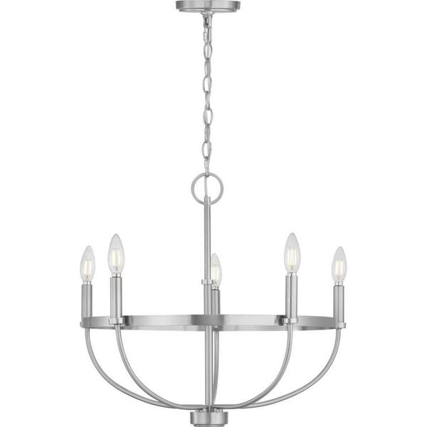 Progress Lighting Camperdown 5-Light Brushed Nickel Chandelier