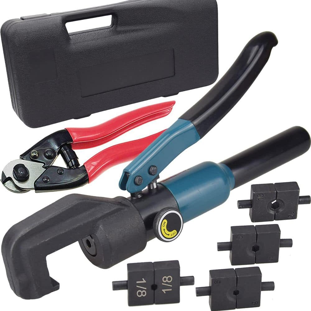 8.39 in. W x 3.98 in. H Hydraulic Crimper for 1/8 in. Stainless Steel Cable Railing Kit with Cable Cutter price history on PriceWatchPro