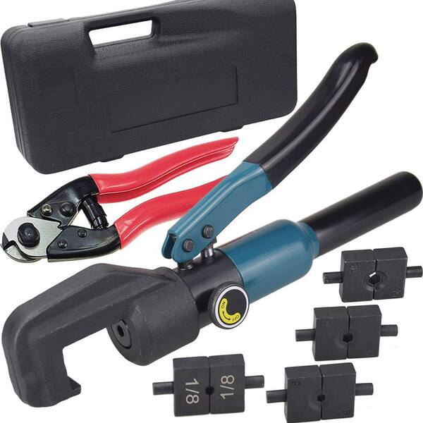 10 Ton Stainless Steel Cable Hand Rail Hydraulic Crimper With Swage Dies