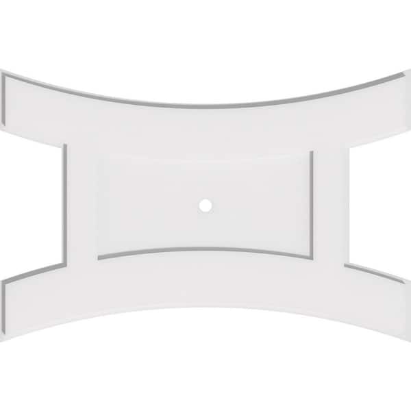 Ekena Millwork 32 in. W x 21-3/8 in. H x 1 in. ID x 1 in. P Haven Architectural Grade PVC Contemporary Ceiling Medallion